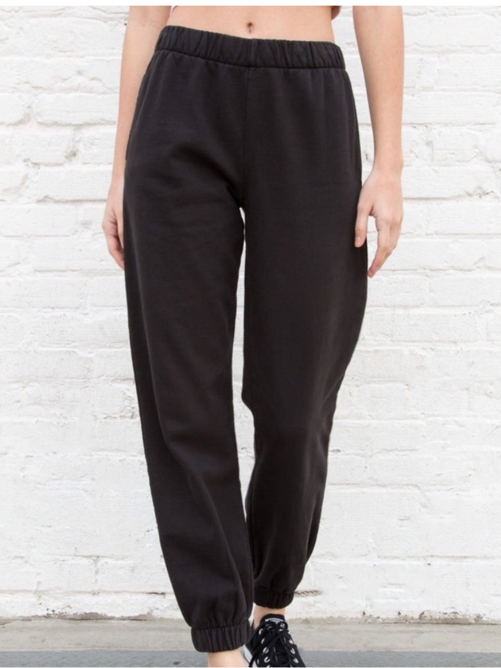 Brandy Melville / John Galt Black Rosa Sweatpants OS